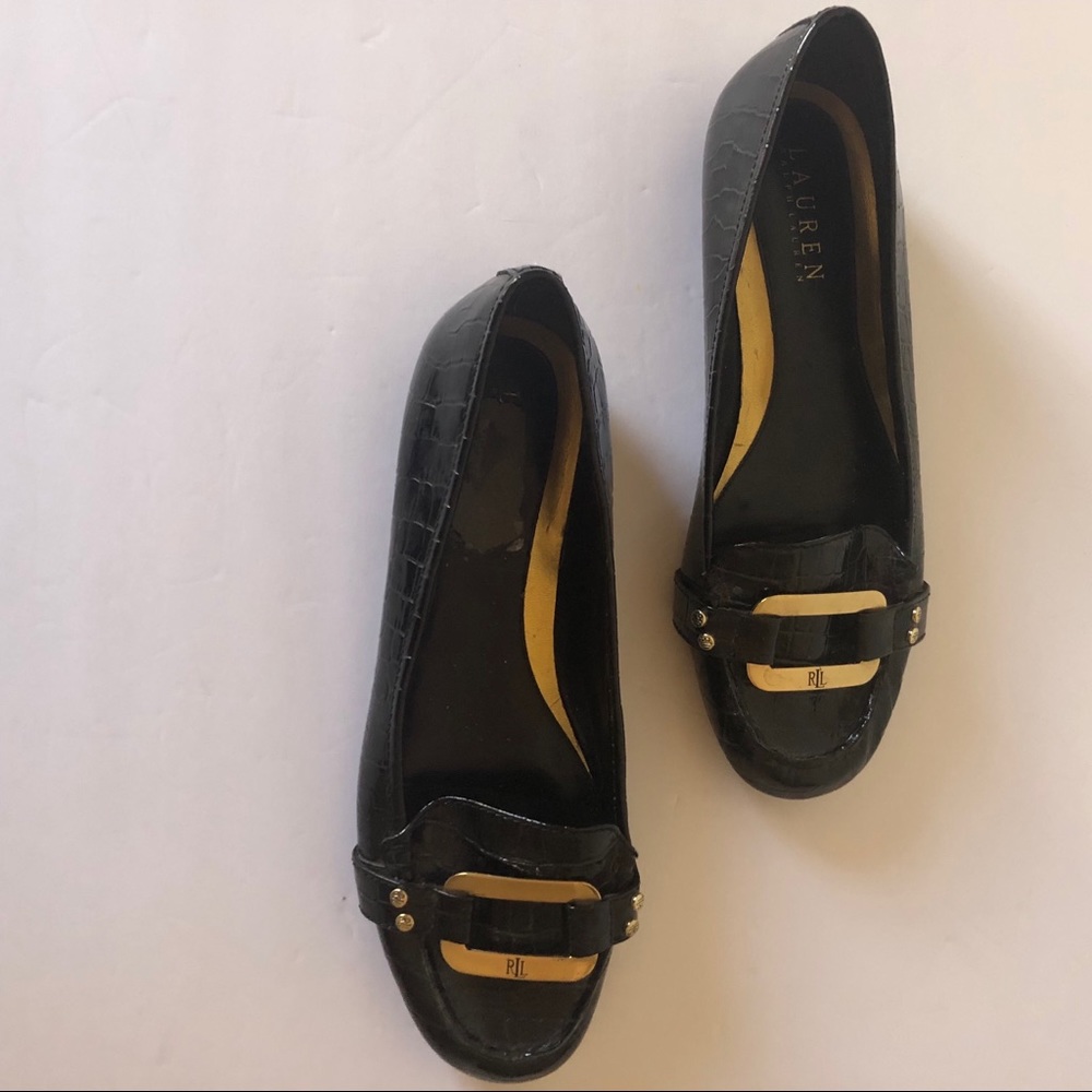 Ralph Lauren patent leather flats. Sz 8 medium.